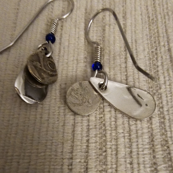 Silver Color Dangle Earrings - Picture 2 of 4